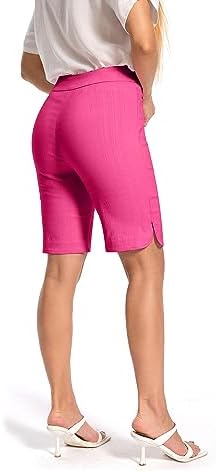 Women's Work Casual Super Stretch Tulip-Hem Pull-On Dress Shorts - Image 4