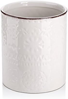 DOWAN 7.2" Kitchen Utensil Holder, Extra Large Farmhouse Utensil Holders by DOWAN