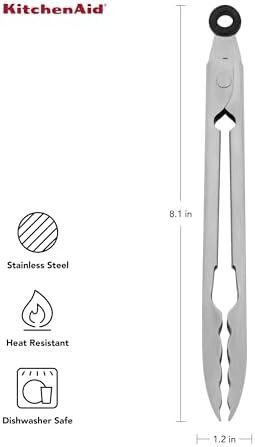 KitchenAid Stainless Steel Tongs, 7 Inch - Image 2