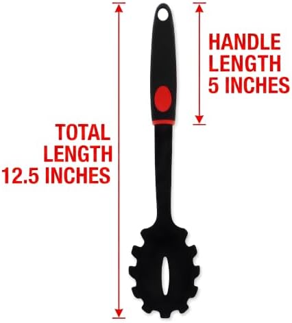 Nylon Pasta Server Spaghetti Utensil, Nonstick Safe Noodle Serving Fork - Image 2