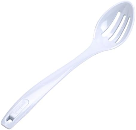 Good Cook Classic 12-inch White Melamine Slotted Spoon - Image 3