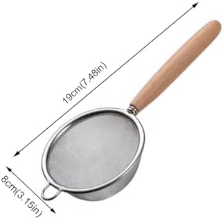 2Pcs Stainless Steel Fine Mesh Strainer Versatile Long-Handle Sieves - Image 2