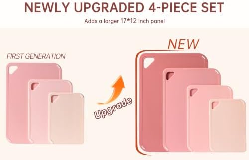 THETCHRY Plastic Cutting Board, Extra Large Pink Cutting Board - Image 2