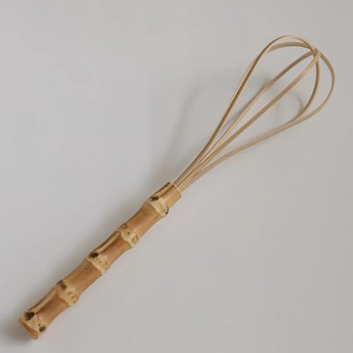 Handmade Bamboo Whisk, 10 Inch Uncoated Wooden Whisk - Image 4