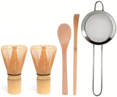 Matcha Whisk Set with 2-pack Bamboo Matcha Whisk, Tea Scoop by JULWIND