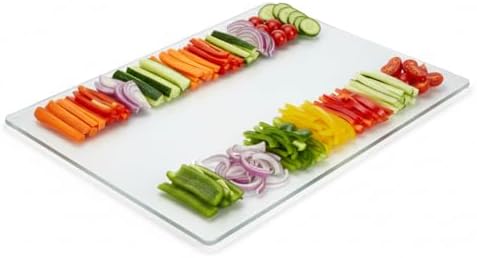 Large Acrylic Cutting Board, 16x10 Inch Non Slip Rubber Feet by ThirteenChefs