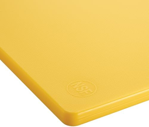 Winco 18" x 24" Yellow Heavy-Duty Plastic Cutting Board - Image 2