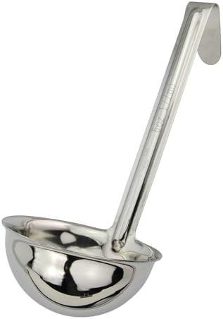 Winco 6 oz Red One Piece Stainless Steel Ladle by Winco
