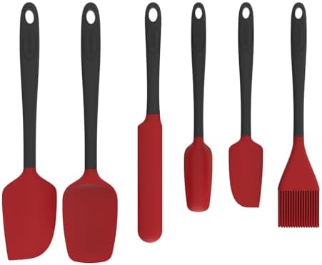 Silicone Spatula Set, 6 Pieces Food Grade Kitchen Utensils by Unknown