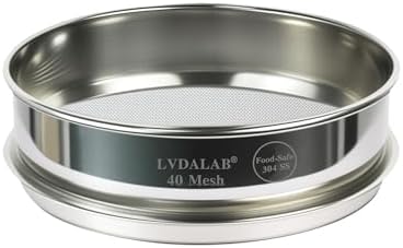 8" Full 304 Stainless Steel Lab Sieve, 40 Mesh by LVDALAB