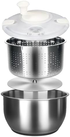 6L-Stainless Steel Salad Rotator, Vegetable Dishwasher, Lettuce Cleaner and by Unknown