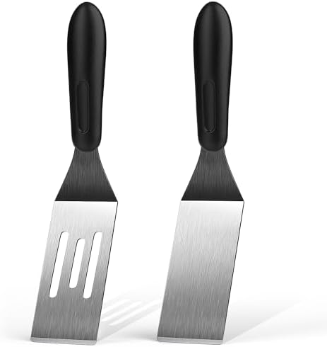 Small Spatula 2 Pieces, Mini Serving Metal Spatula by Volikos