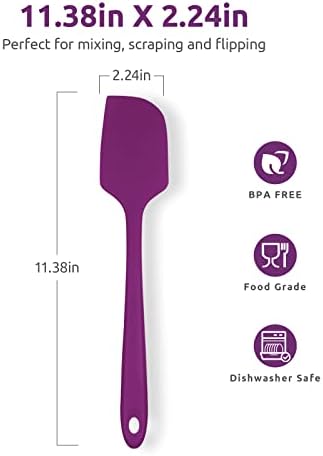 U-Taste Silicone Large Spatula, 600ºF High Temp Bowl Scraper, 11.38"/Purple - Image 2