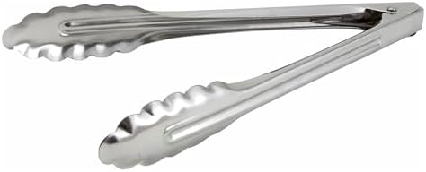 Winco Coiled Spring Medium Weight Stainless Steel Utility Tong by Winco