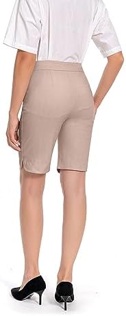 Women's Work Casual Super Stretch Tulip-Hem Pull-On Dress Shorts - Image 7