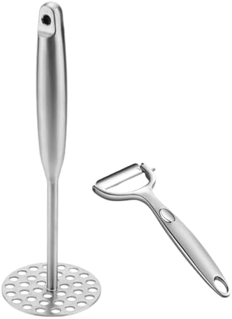 Potato Masher +Peeler 2 in 1 Set 304 Stainless Steel by SYXLTSH
