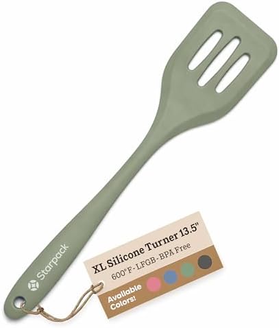 Starpack 'Head Turner' XL Premium Silicone Turner and Slotted Spatula 13.5" by StarpackHome