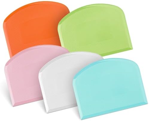 Flexible Dough Scraper & Cutter Set, 5-Piece Bench & Bowl Scrapers by Unknown