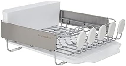 KitchenAid Compact Satin Wire Rust Resistant, Expandable Dish Rack by Unknown