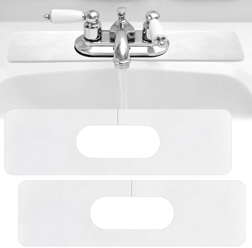 Tioncy 2 Pcs Faucet Mat Bathroom Sink Splash Guard by Tioncy