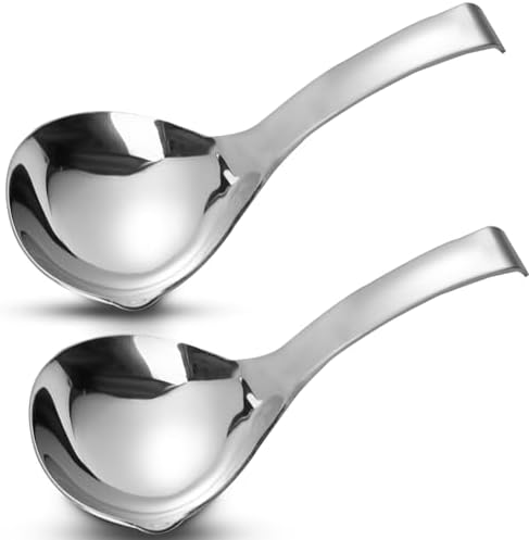 2Pcs Soup Ladle, Soup Spoons Stainless Steel 304 by Realand