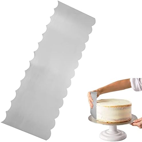 8.6 Inch Stainless Steel Cake Scraper Metal Scraper by Auswalar
