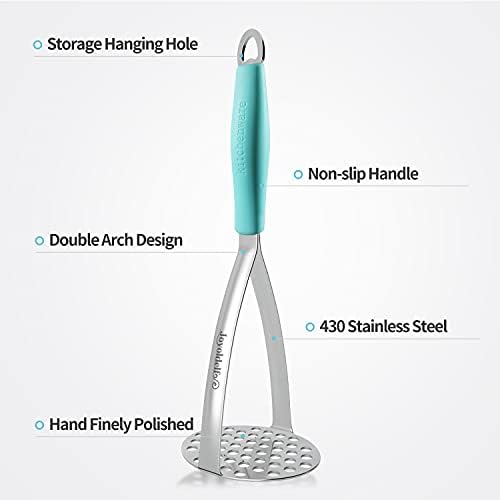Joyoldelf Heavy Duty Stainless Steel Potato Masher, Professional Integrated - Image 4