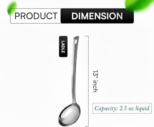 Stainless Steel Soup Ladle, Kitchen Cooking ladle - Image 3