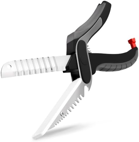 7-in-1 Cutting Board Scissors for Food, Ribbed Blades, Heavy-Duty by V-TOWER