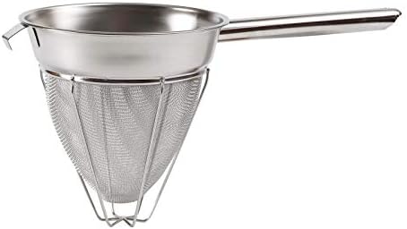 Winco CCB-8R Stainless Steel Reinforced Bouillon Strainer, 8 inch by Winco