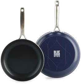 Blue Diamond 2 Piece Nonstick Frying Pan Set, 9.5” & 11" Skillets, PFAS-Free by BlueDiamondCookware