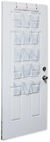 Simple Houseware 15 Pockets Clear Over the Door Pantry Organizer, 2 Pack - Image 3