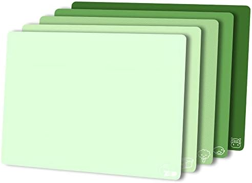 ZVP Plastic Cutting Board for Kitchen Set of 5, Flexible Cutting Mats by ZVP