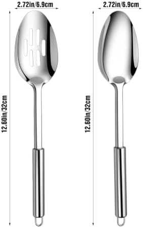 2 Pcs Stainless Steel Cooking Spoons Set, Cooking Utensils Set - Image 2
