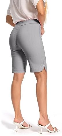 Women's Work Casual Super Stretch Tulip-Hem Pull-On Dress Shorts - Image 4