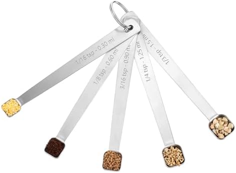 5PcsTeaspoon Measuring Spoons, 3/16 tsp, Mini Measuring Spoon, Square Bowl by Unknown