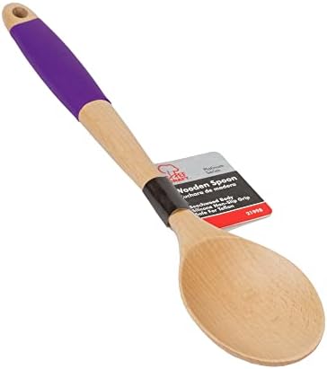Chef Craft Premium Silicone Handle Wooden Spoon Set, 14 inch - Image 2