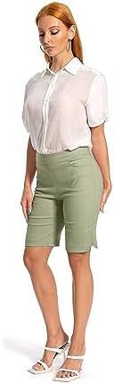 Women's Work Casual Super Stretch Tulip-Hem Pull-On Dress Shorts - Image 5