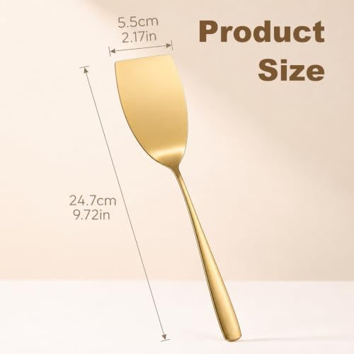 9.72-Inch Mini Spatula Thin Edge Metal Flat Turner Stainless Steel - Image 2