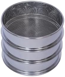 3 Pcs Lab Sieves，6 Inch Diameter Test Sifter 10Mesh（2.19mm）、80Mesh（0.217mm）and by Anbadum