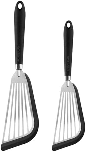 Stainless-Steel Slotted Flex Fish Turner, Kitchen Spatulas by FONGLUAN