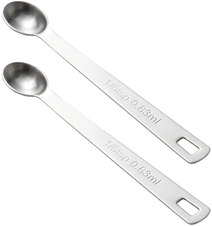 2PCS 1/6tsp Mini Measuring Spoon, Small Teaspoon by BERYLER