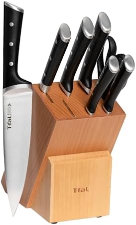 T-fal Ice Force 8-Piece German Stainless Steel Kitchen Knife Block Set by T-falbrand