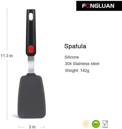 Flexible Silicone Turner Spatula, 600°F Heat-Resistant, BPA Free, Nonstick - Image 2