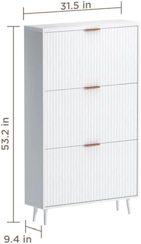 Shoe Cabinet Storage, Modern Freestanding Organizer - Image 2