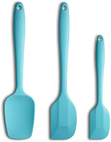 3-Piece Silicone Spatula Set, 600°F Heat Resistant, Light Blue by ALLWIN-HOUSEWARE