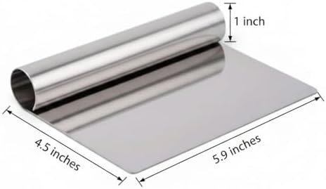 Handy Housewares Stainless Steel Pastry Dough Scraper Cutter - Image 4