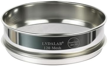 8" Full 304 Stainless Steel Lab Sieve, 120 Mesh by LVDALAB