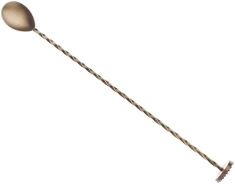 Barfly Bar Spoon with Muddler, 11 13/16", Antique Gold by BarflybyMercer
