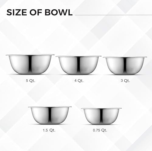 AVADOR Premium Stainless Steel Mixing Bowls, Space Saving - Image 2